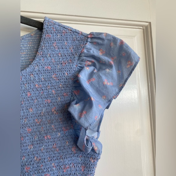 Loveshackfancy X Revolve Aveline Mini Dress in Blue Baby Pomme - Picture 13 of 15